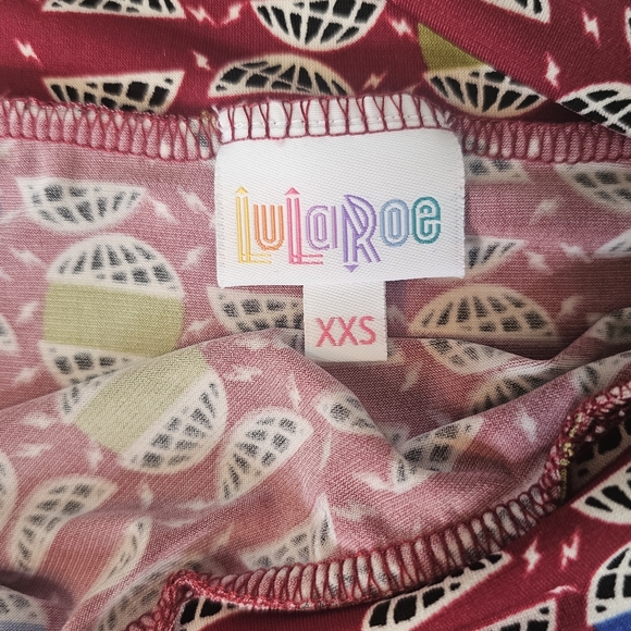 NWT LuLaRoe XXS Summer Red Pattern Maxi Skirt - Picture 5 of 7